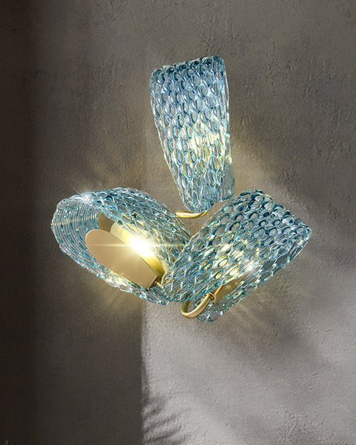 WOW Peacock Art Glass Wall Sconce-WOW6095