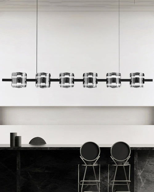 WOW Glass Brass Linear Chandelier-WOW2219B