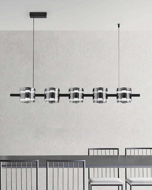 WOW Glass Brass Linear Chandelier-WOW2219B