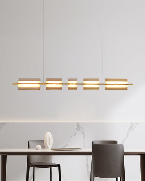 WOW Amber/Smoked Glass Linear Chandelier-wow2221