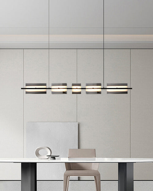 WOW Amber/Smoked Glass Linear Chandelier-wow2221