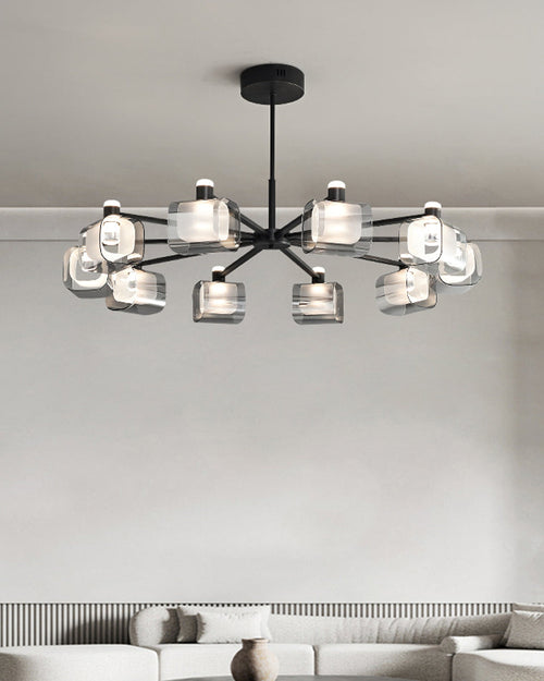 WOW Hollow Rectangular Glass Chandelier-wow2223