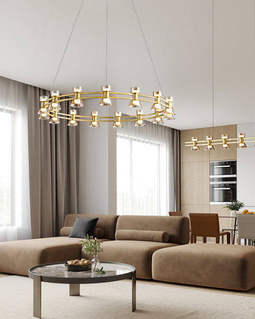 WOW Modern Pillar Candle Round Chandelier-wow2224