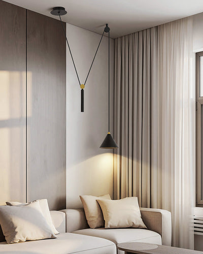 WOW Cone Counterweight Pulley Swag Pendant Lamp-wow2230