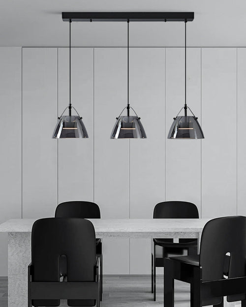 WOW 3 Light Smoked Glass Pendant Light-wow2238