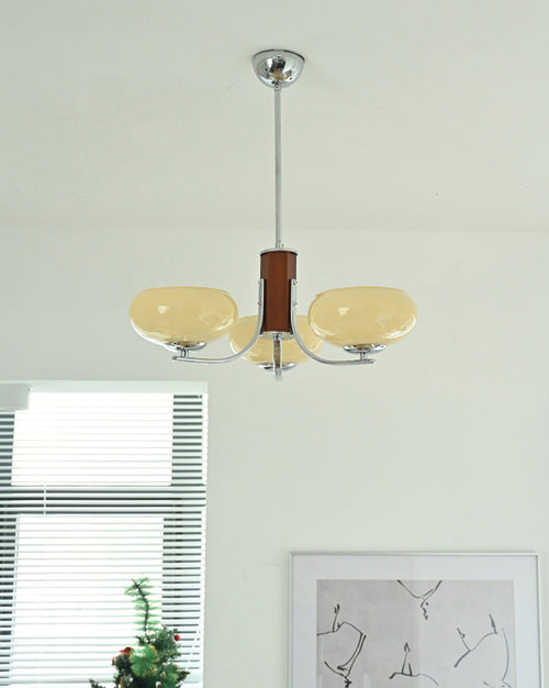 WOW Swoop Arm Milk Glass Chandelier-wow2302