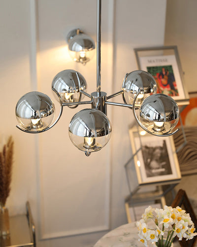 WOW 1920s Chrome Glass Chandelier-wow2306