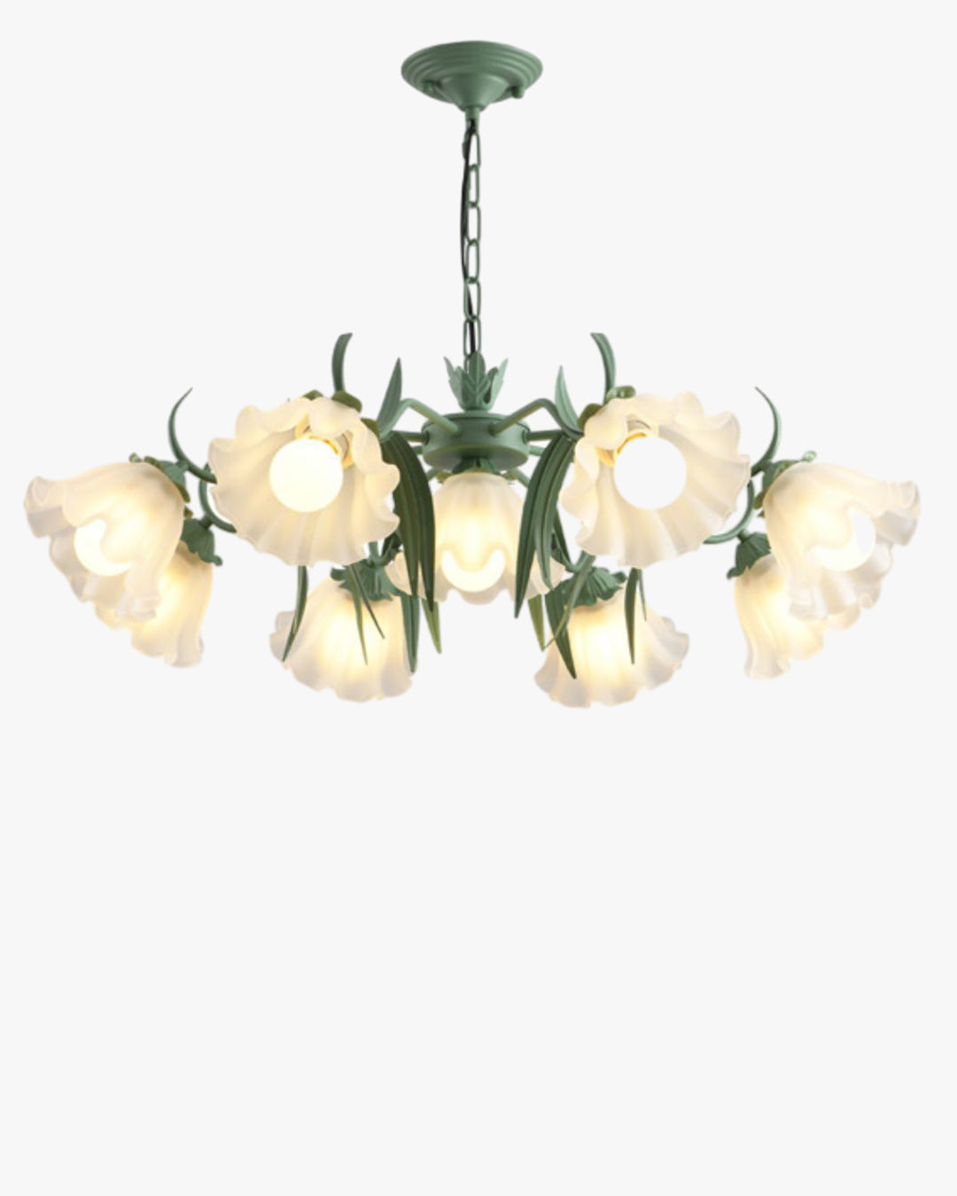WOW Tole Flower Glass Chandelier-wow2307
