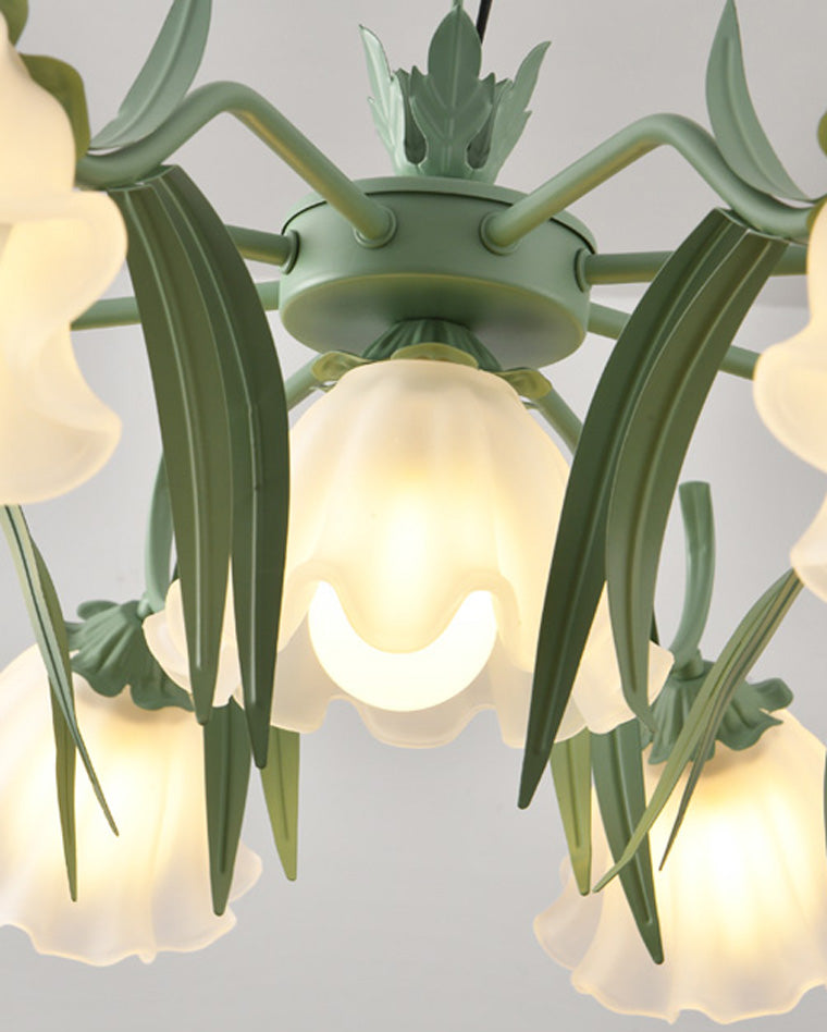 WOW Tole Flower Glass Chandelier-wow2307