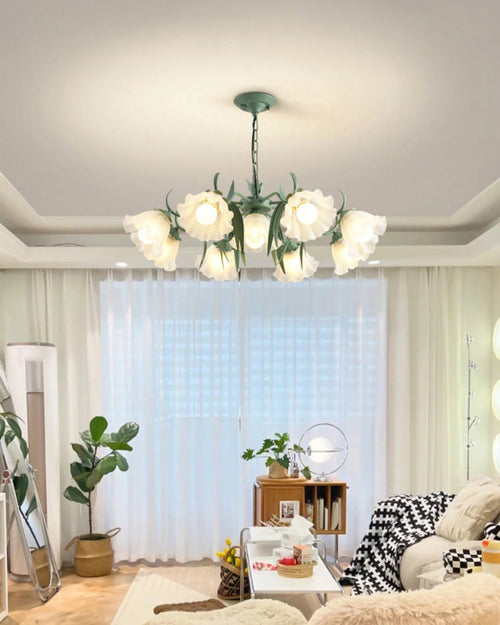 WOW Tole Flower Glass Chandelier-wow2307
