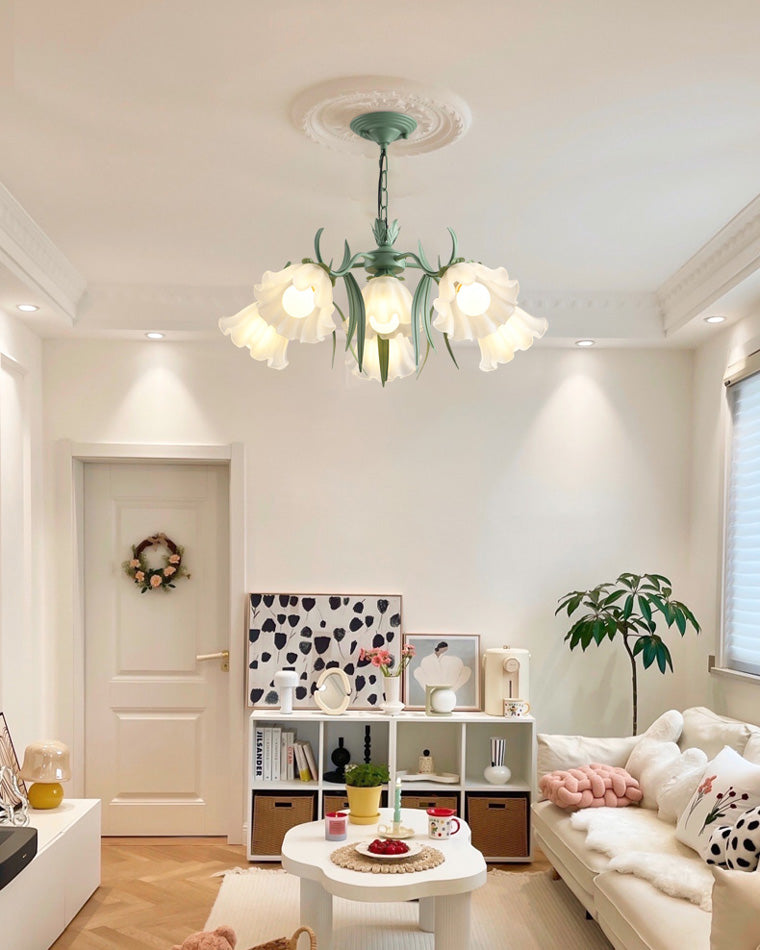 WOW Tole Flower Glass Chandelier-wow2307