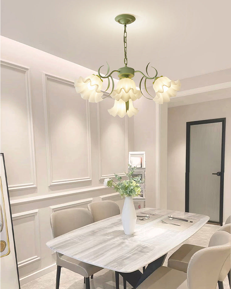 WOW Tole Flower Glass Chandelier-wow2307