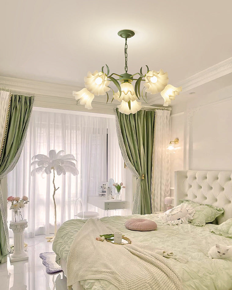 WOW Tole Flower Glass Chandelier-wow2307