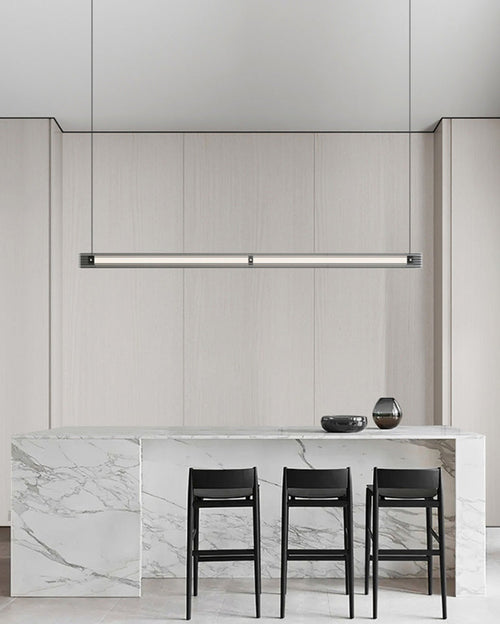 WOW Black Ribbed Glass Linear Pendant Light-wow2308