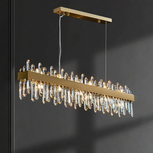 WOW Gold Long Oval Crystal Chandelier-wow2339b