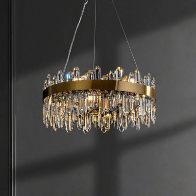 WOW Gold Crystal Round Chandelier-wow2339a