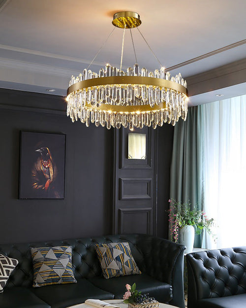 WOW Gold Crystal Round Chandelier-wow2339a