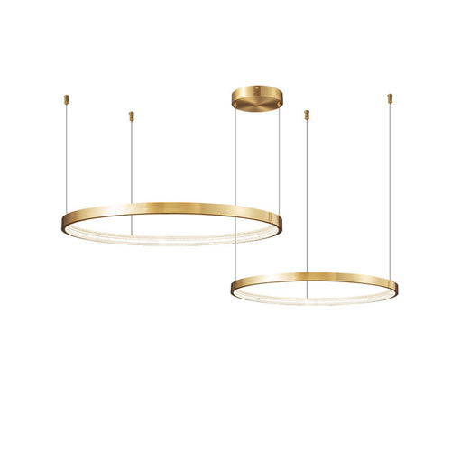 WOW Tiered Circular Led Brass Chandelier-wow2345