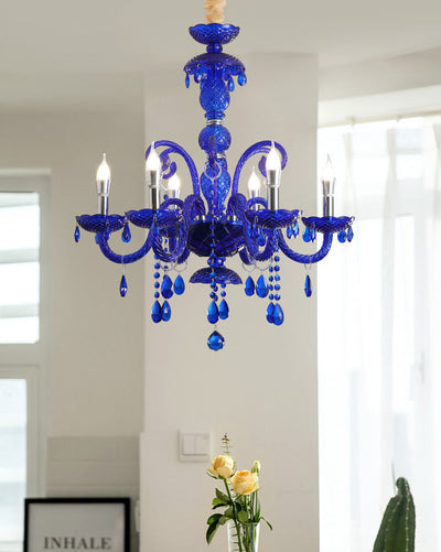 WOW Victorian Blue Crystal Chandelier-wow2348