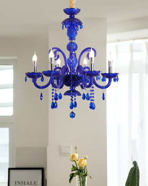 WOW Victorian Blue Crystal Chandelier-wow2348