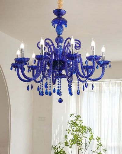 WOW Victorian Blue Crystal Chandelier-wow2348