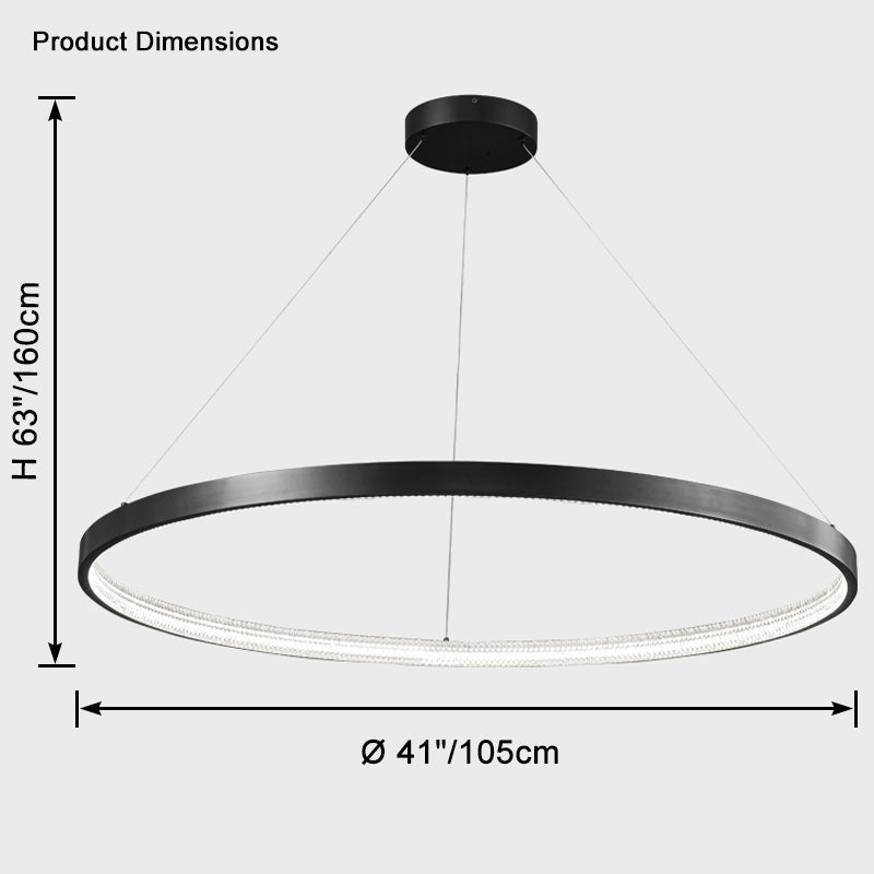 WOW Circular Led Brass Chandelier-wow2357