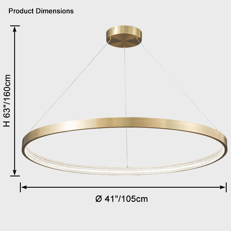 WOW Circular Led Brass Chandelier-wow2357