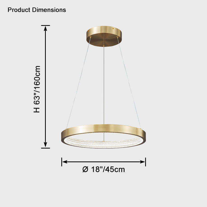 WOW Circular Led Brass Chandelier-wow2357