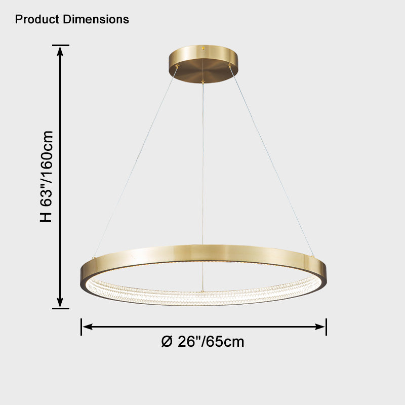 WOW Circular Led Brass Chandelier-wow2357