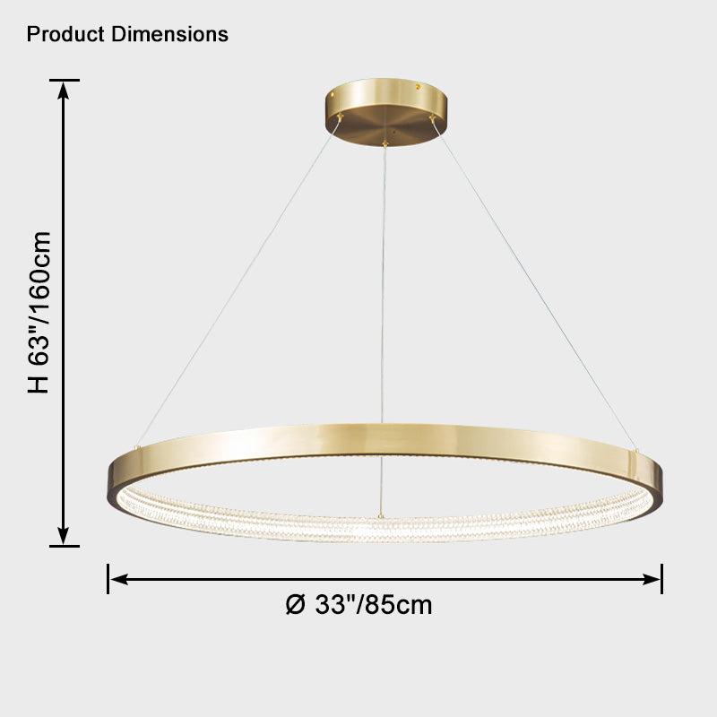 WOW Circular Led Brass Chandelier-wow2357