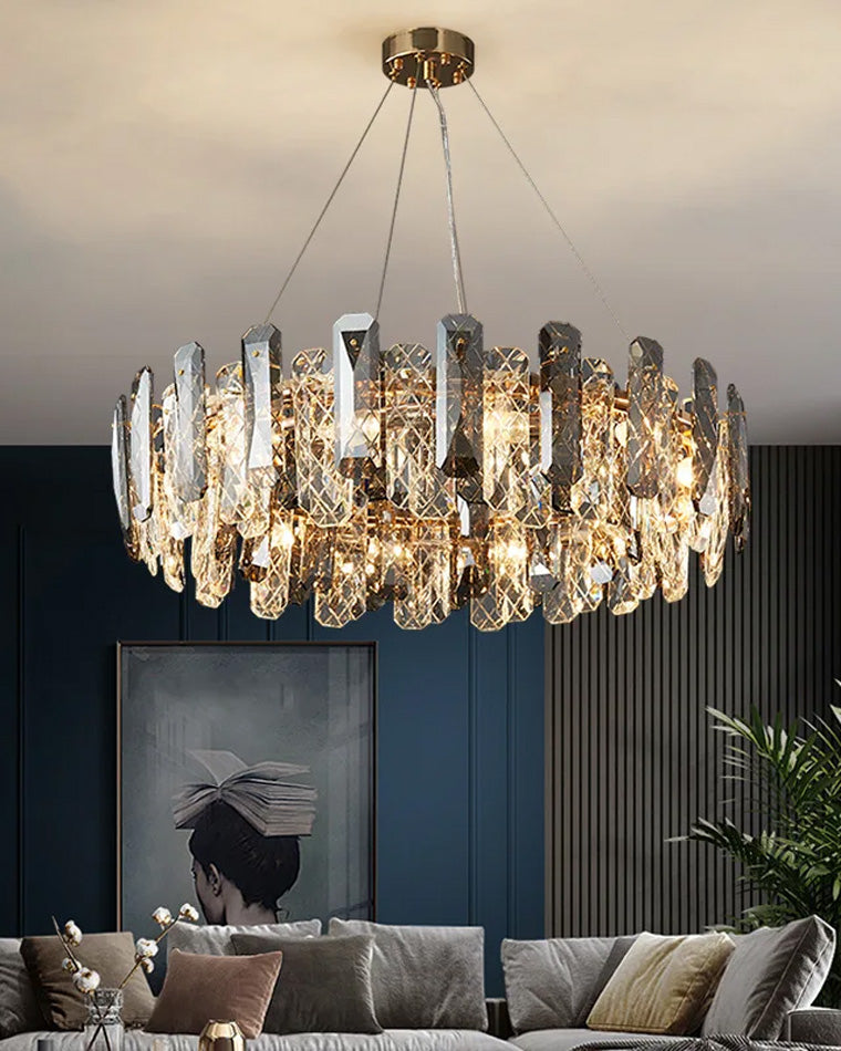 WOW Smoked Crystal Round Chandelier-wow2363