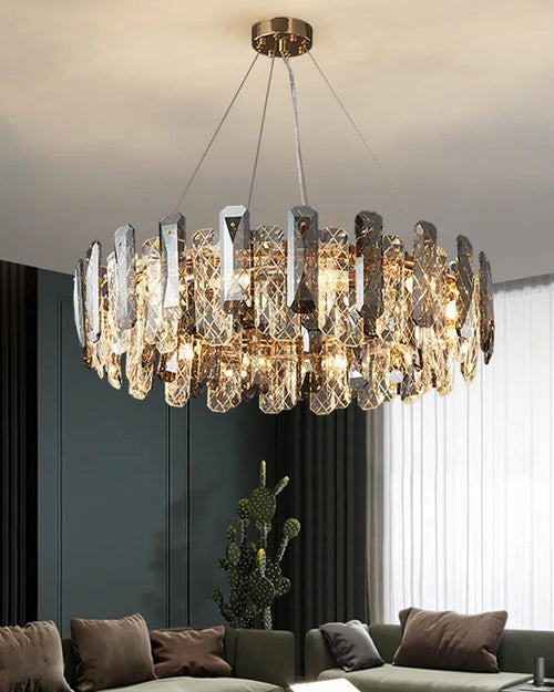 WOW Smoked Crystal Round Chandelier-wow2363