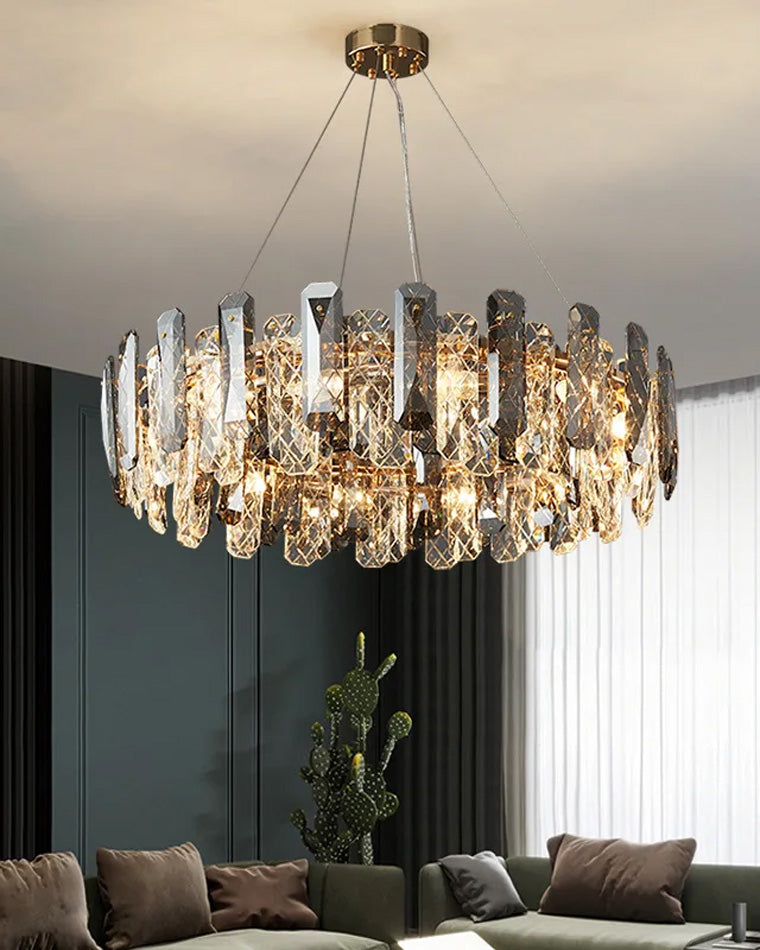 WOW Smoked Crystal Round Chandelier-wow2363