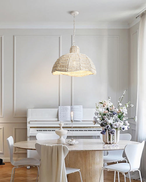 WOW White Beaded Dome Pendant Light-wow2370