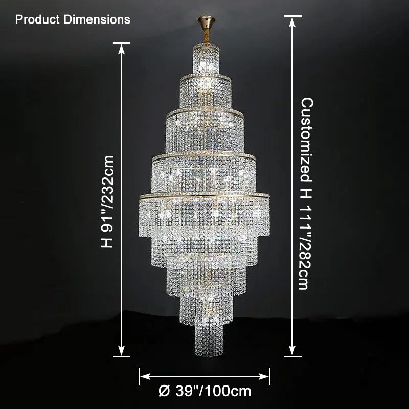 WOW Tiered Crystal Foyer Chandelier-wow2386
