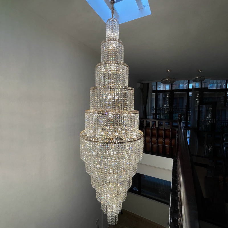 WOW Tiered Crystal Foyer Chandelier-wow2386