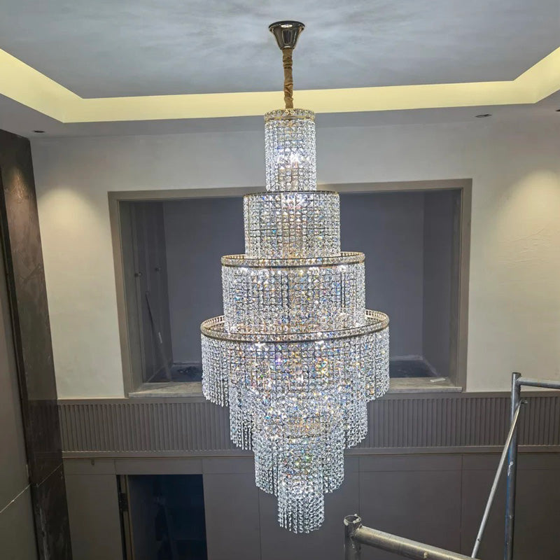 WOW Tiered Crystal Foyer Chandelier-wow2386