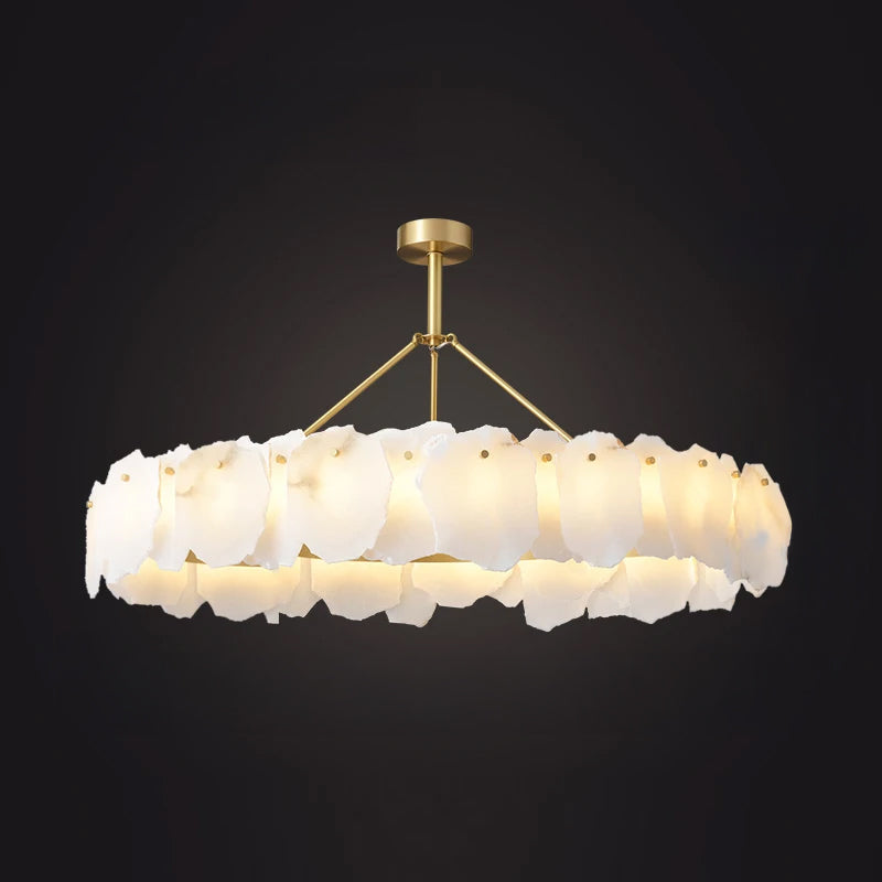 WOW Alabaster Round Chandelier-wow2392a