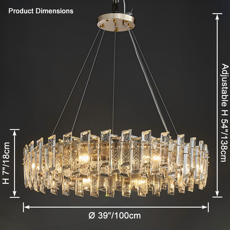 WOW Gold Crystal Round Chandelier-wow2397