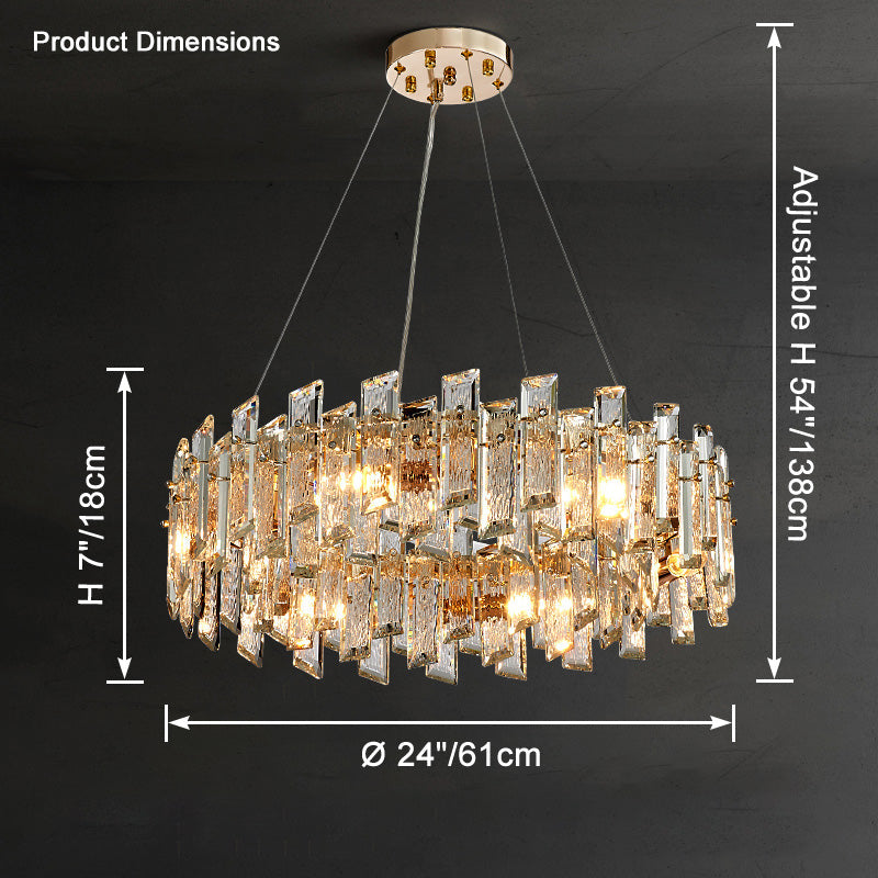 WOW Gold Crystal Round Chandelier-wow2397