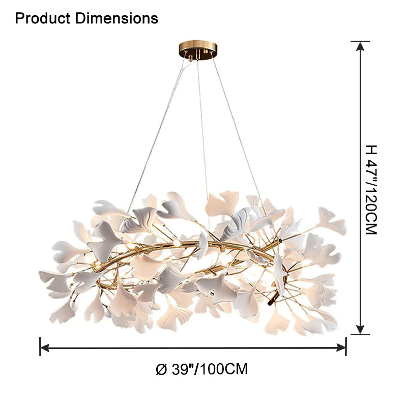 WOW Gingko Spiral Chandelier-wow2416