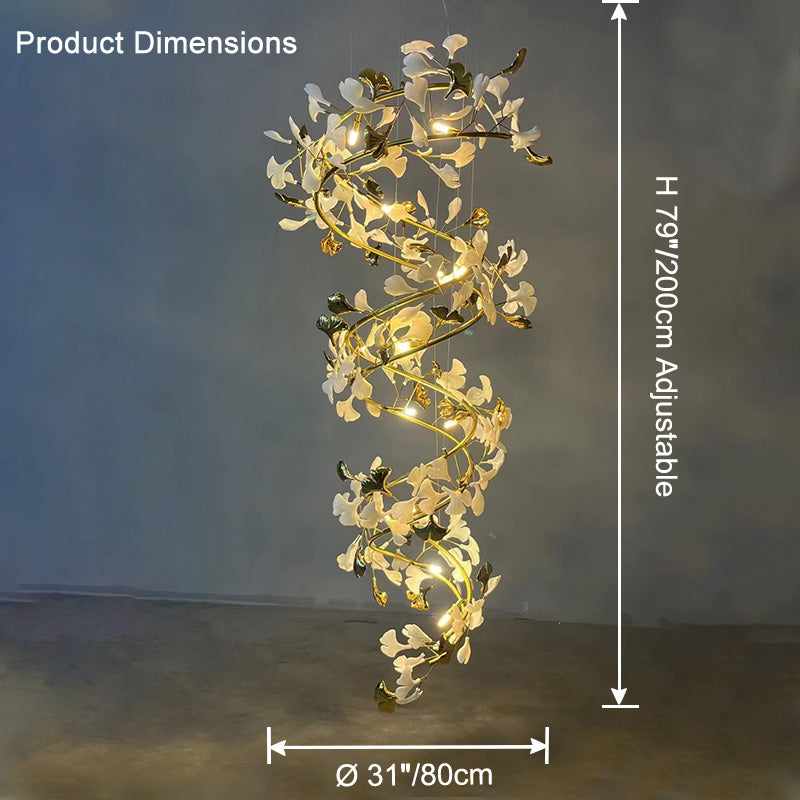 WOW Gingko Spiral Chandelier-wow2423