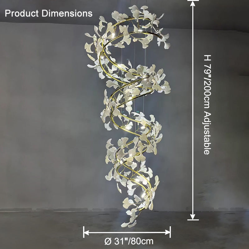 WOW Gingko Spiral Chandelier-wow2423