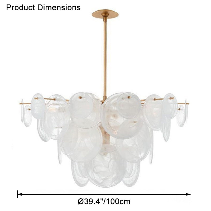 WOW Textured Glass Disc Chandelier-wow2477