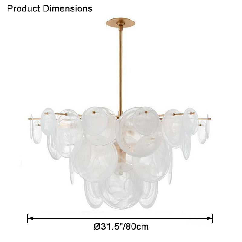 WOW Textured Glass Disc Chandelier-wow2477