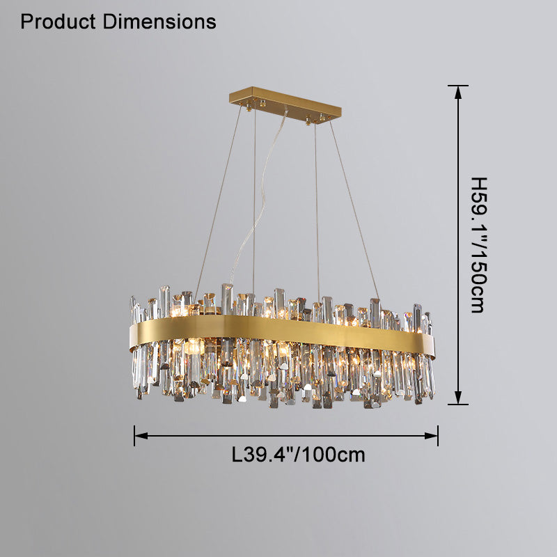 WOW Long Oval Crystal Chandelier-wow2486