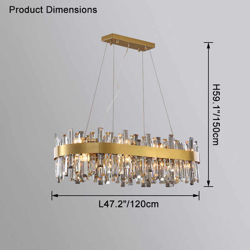 WOW Long Oval Crystal Chandelier-wow2486