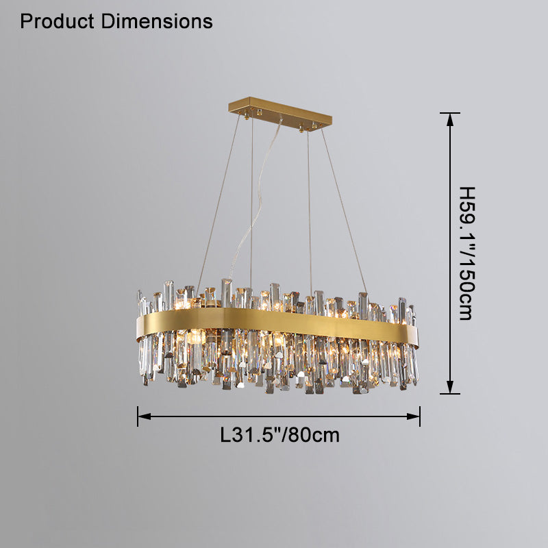 WOW Long Oval Crystal Chandelier-wow2486