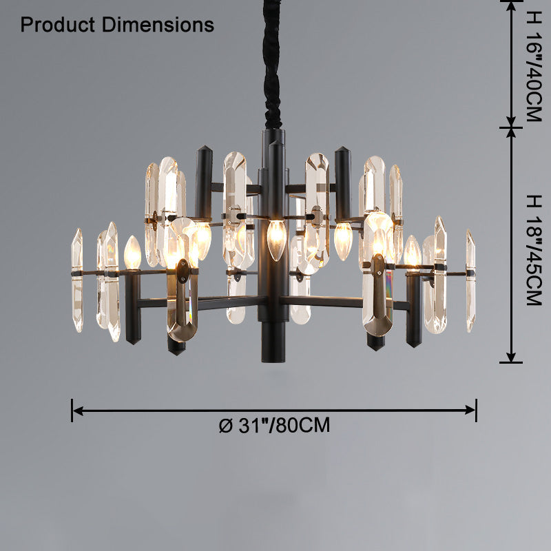 WOW Black Candle Crystal Chandelier-wow2519
