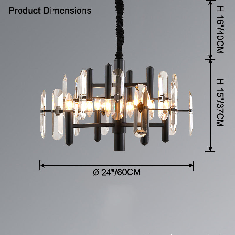 WOW Black Candle Crystal Chandelier-wow2519